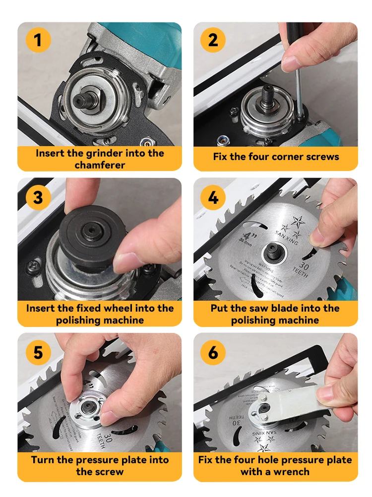 Подставка для угловой шлифовальной машины типа 100 плитки 45 ° Рамка снятия фаски