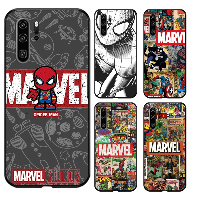 

Marvel Iron Man Spiderman Phone Cases For Huawei Honor P20 P20 Lite P20 Pro P30 Lite Huawei Honor P30 P30 Pro Coque Soft TPU