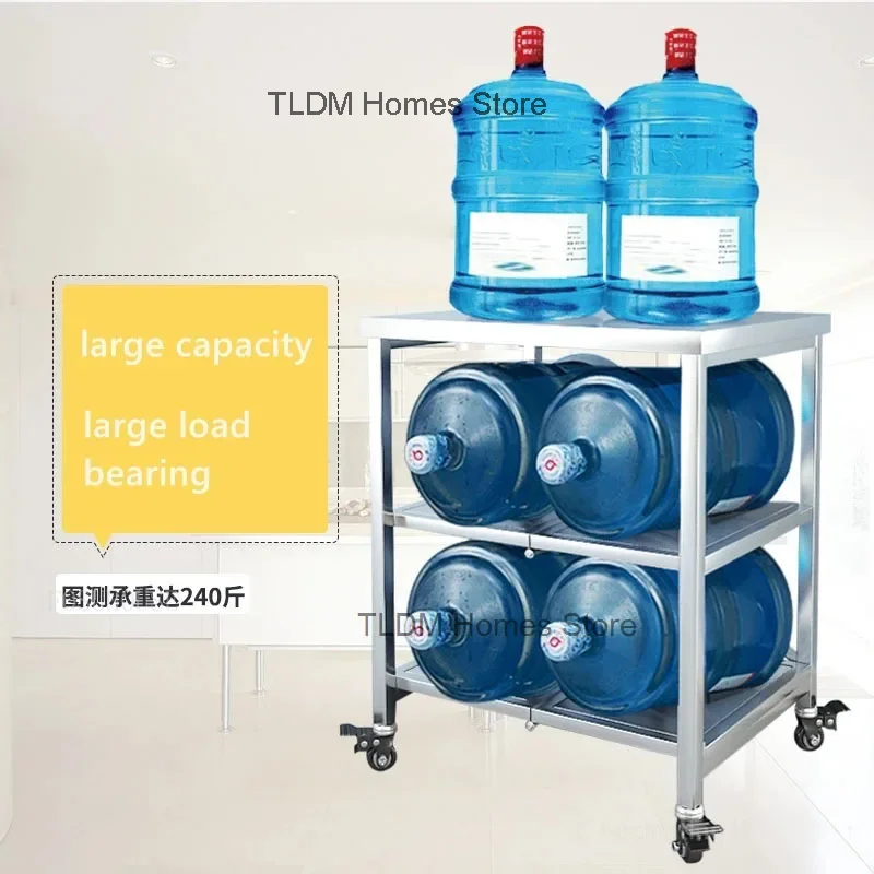 Складная мобильная полка для тележки кухонного острова тележка из нержавеющей