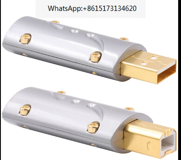 

Viborg HI-END USB2.0 USB Plug Connector Type A B HiFi DIY DAC USB Cable 24K Gold Plated Bronze UA201 UB201