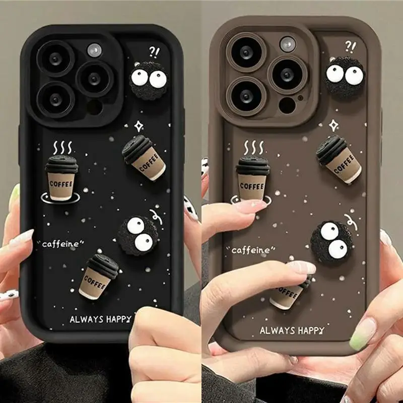 Милый мультяшный 3D кофейный мягкий чехол для Infinix Zero 30 4G Hot 40i 30i 40 Smart 8 7 Note 12 G96 Tecno