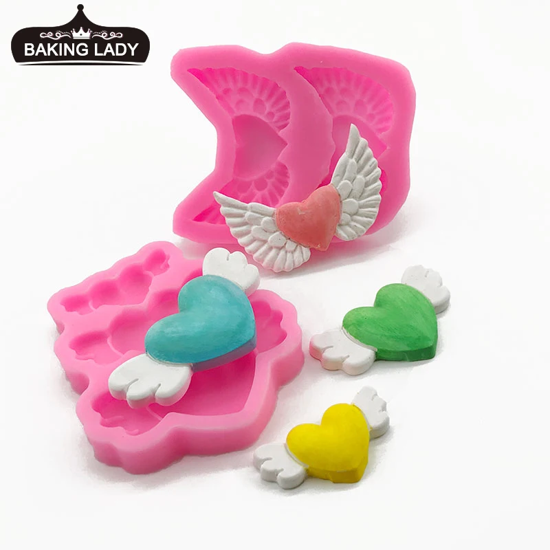 

Fly Wing LOVE Mould Birthday Silicone Mold Fondant Cake Decorating Tool Gumpaste Sugarcraft Chocolate Forms Bakeware
