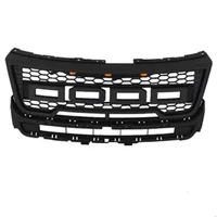 Glossy/Matte Black Front Grille with LED Lights for Ford Explorer 2015 2016 2017 2018 Racing Grills Upgrade F-150 Raptor Style