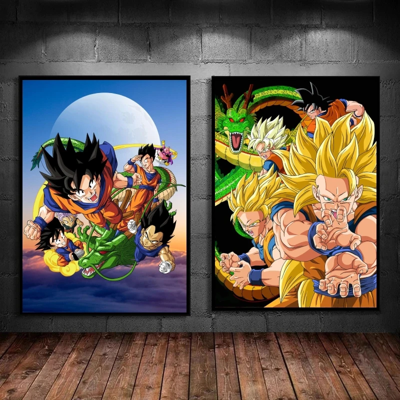 

Canvas Wall Art Dragon Ball KaKarot Christmas Gifts Hanging Modular Painting Decoration Paintings Living Room Poster Home