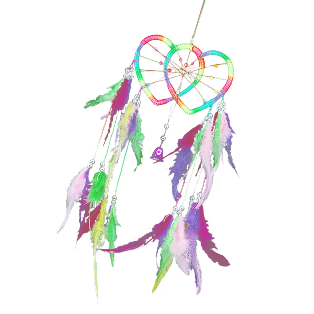 

Heart Plume Dreamcatcher Dream Catcher Decoration Wall Ornament for Valentine's Day