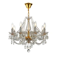 nordic crystal led chandelier luxury candle ceiling chandelier living room bedroom decoration pendant lamp home indoor lighting