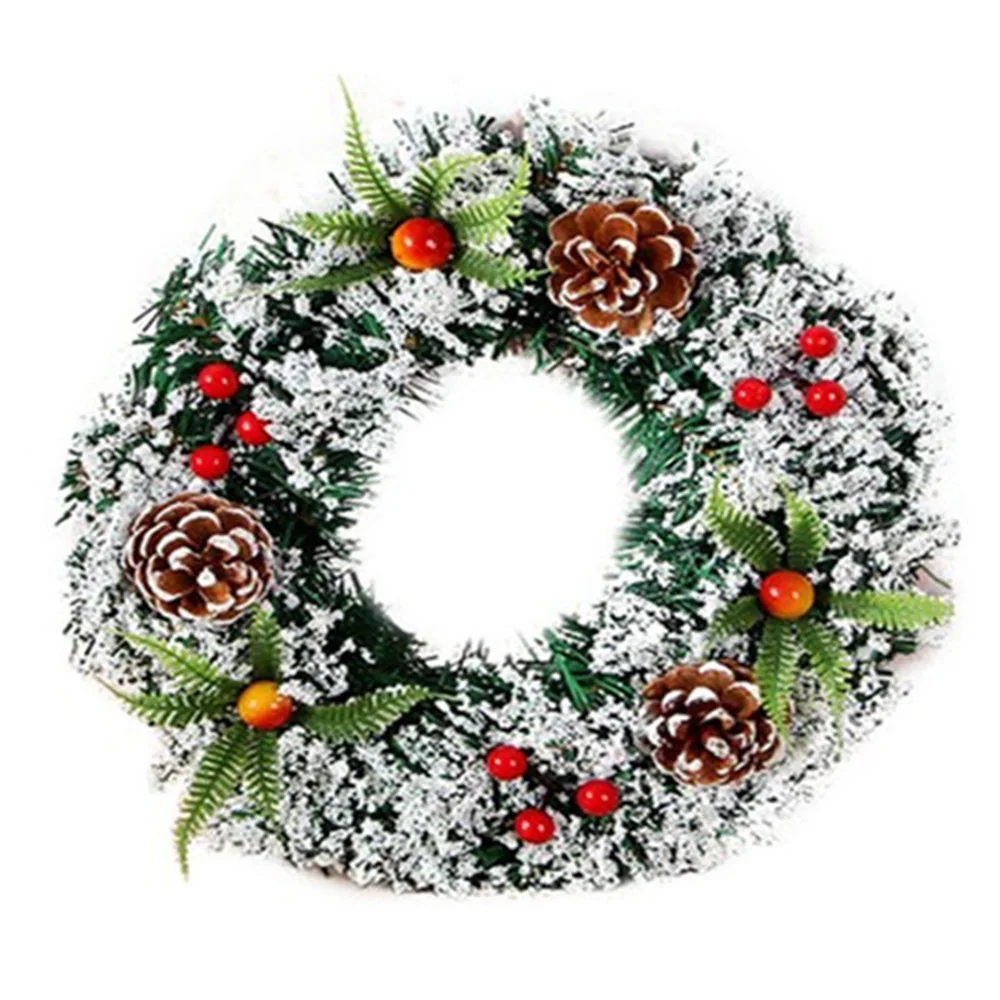 

Christmas Wreath Large Garland With Berry Decorations For Merry Party Home Entrance Wall Hanging Ornament Wedding Pendant