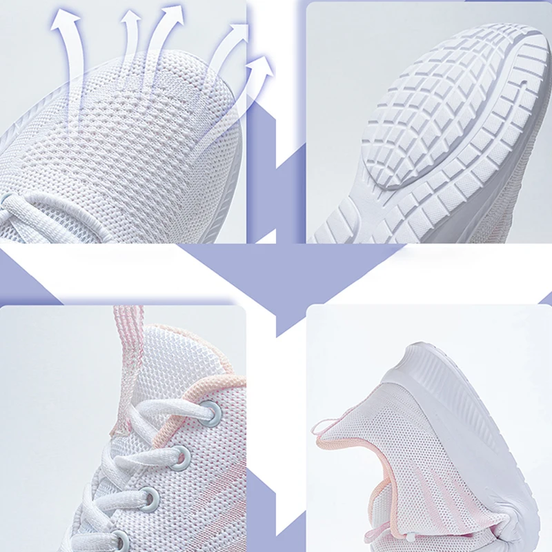 New Casual Sneakers Women's Shockproof Breathable Light Mesh Running Shoes Female Gym Outdoor Jogging Vulcanized Sports Shoes