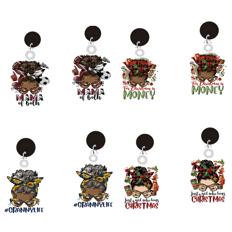 

New Mama Acrylic Charms Drop Earring Epoxy Granny Money Mom Earrings For Women Valentine's Day Gift