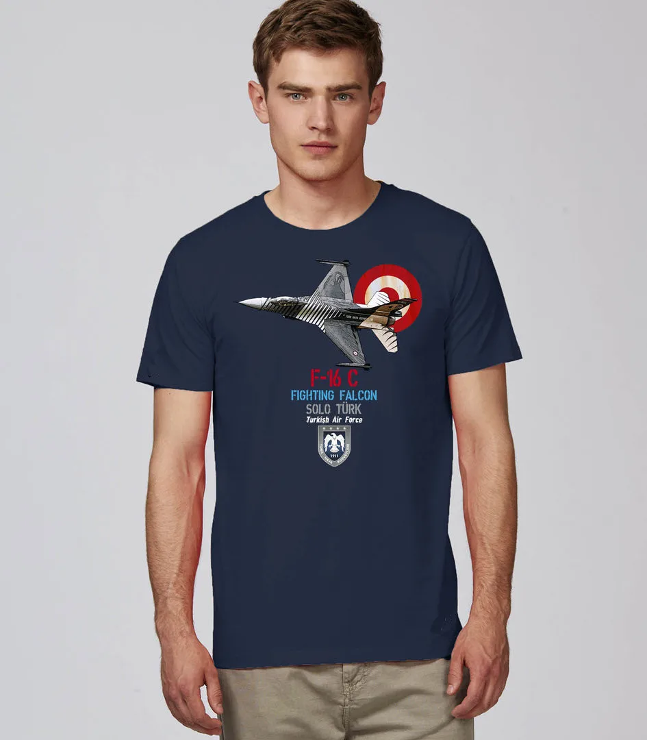 

F-16 Solo Türk Turkish Air Force Men T-Shirt Short Sleeve Casual Cotton O-Neck Summer Shirts