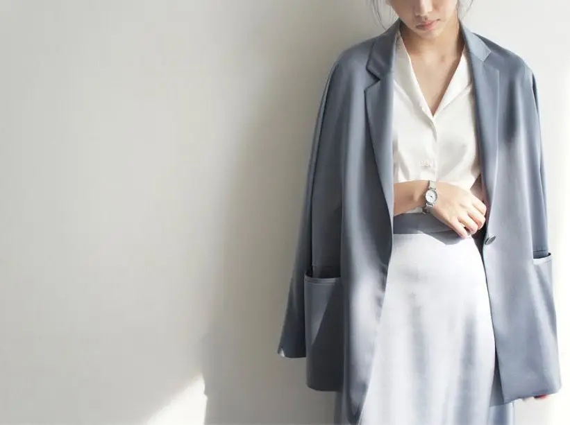 Blue Women Blazer 2023 New Elegant Lace Spring Blazers Lady Office Suit Jackets Coat Tops