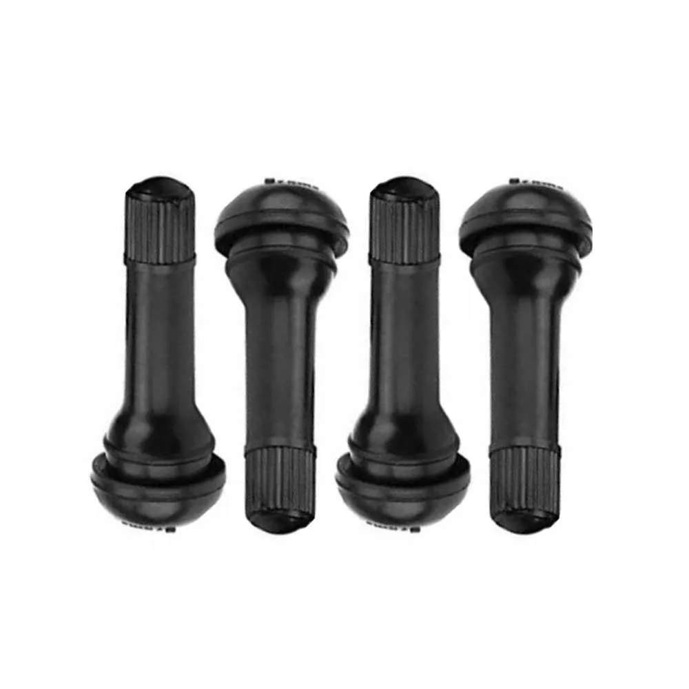 

4X TR414 With Core Vacuum Tire Valve Automobile Black Rubber Valve Alloy Valve