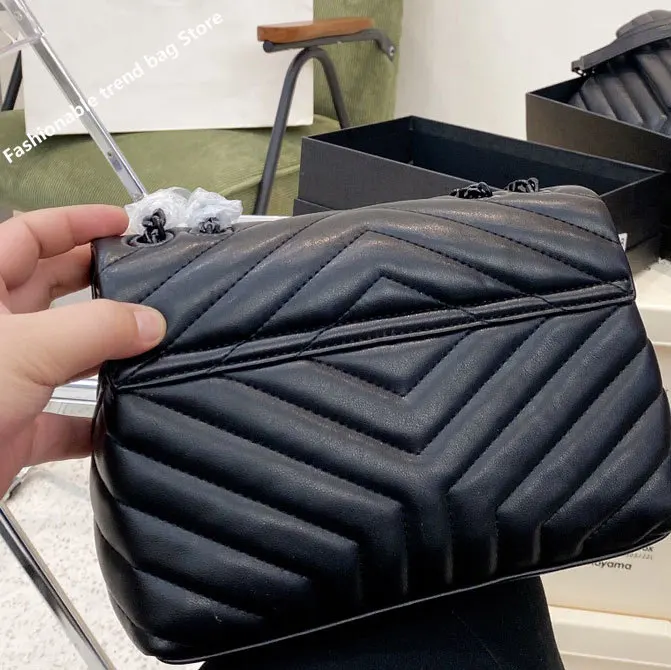 

Women's Branded Shoulder Bag Loulou Bags Luxury Handbags for Women 2022 Trend Designer Luxury Genuine Leather Square Chain Bag