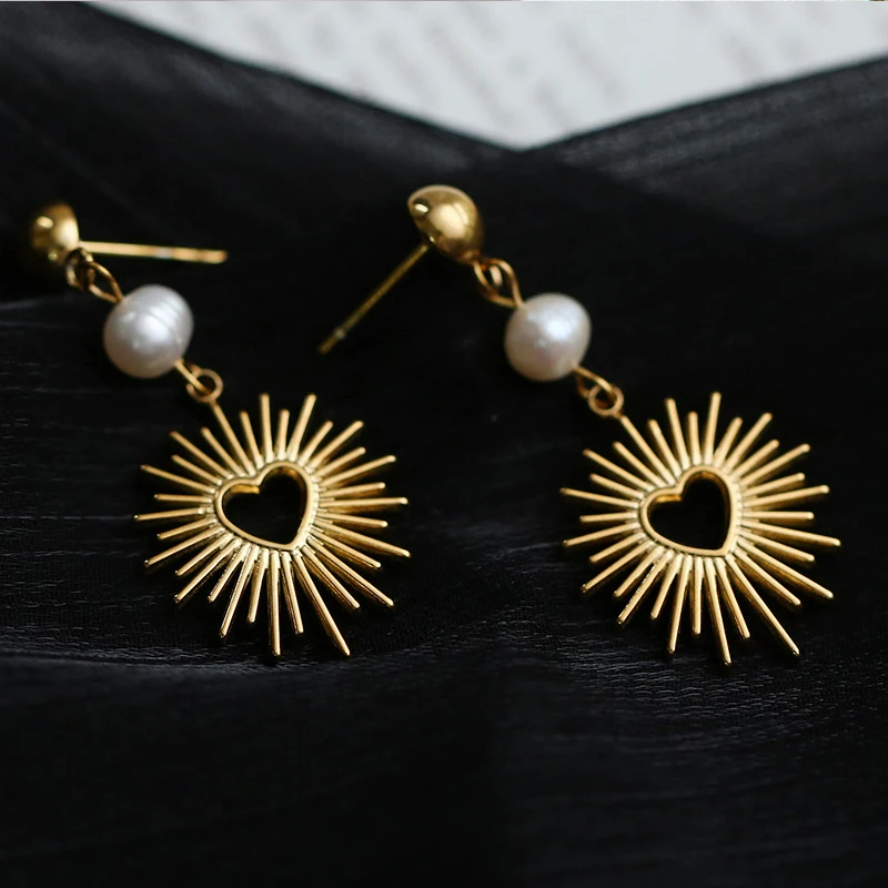 Винтажные серьги с жемчугом в стиле барокко серьги-капли форме сердца для женщин