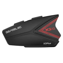 GEARELEC X3 플러스 오토바이 헬멧 블루투스 인터콤, IP65 방수, 400m BT5.1 무선 인터폰 시스템, FM 라디오, 2 라이더