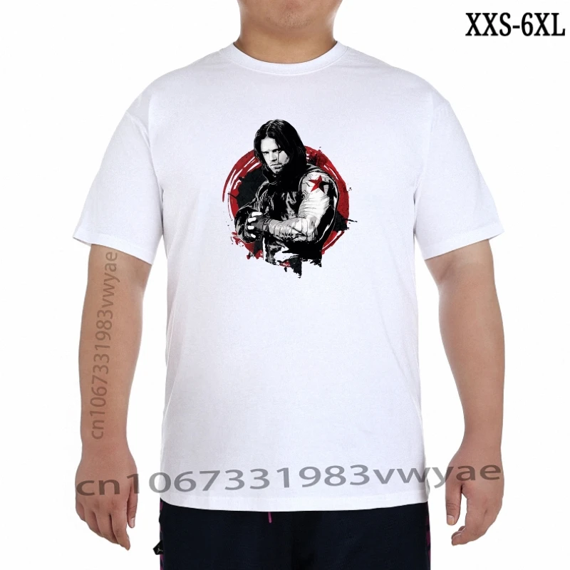 

Personalized Civil War Winter Soldier T Shirts Men Punk Tshirt XXS-6XL