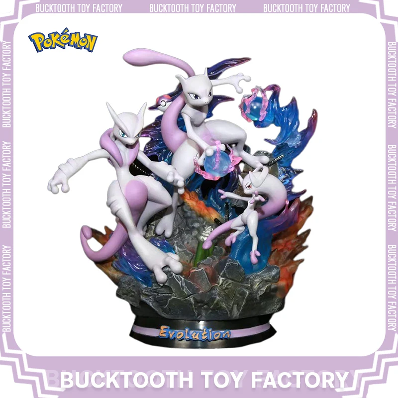 

25cm Pokemon Anime Figure Blastoise Mewtwo Charizard Dragonite Venusaur Gengar Illuminous Figures Pvc Statue Model Figurine Toy