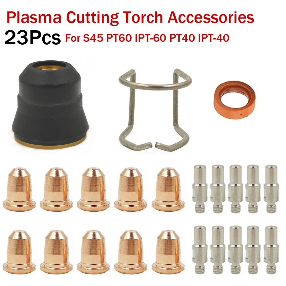 23 шт. Trafimet S45 плазменный резак горелка 0 8/1 мм наконечники насадка электрод