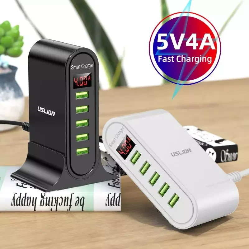 

Зарядное устройство USB, 5 В, 4 а, 5 портов