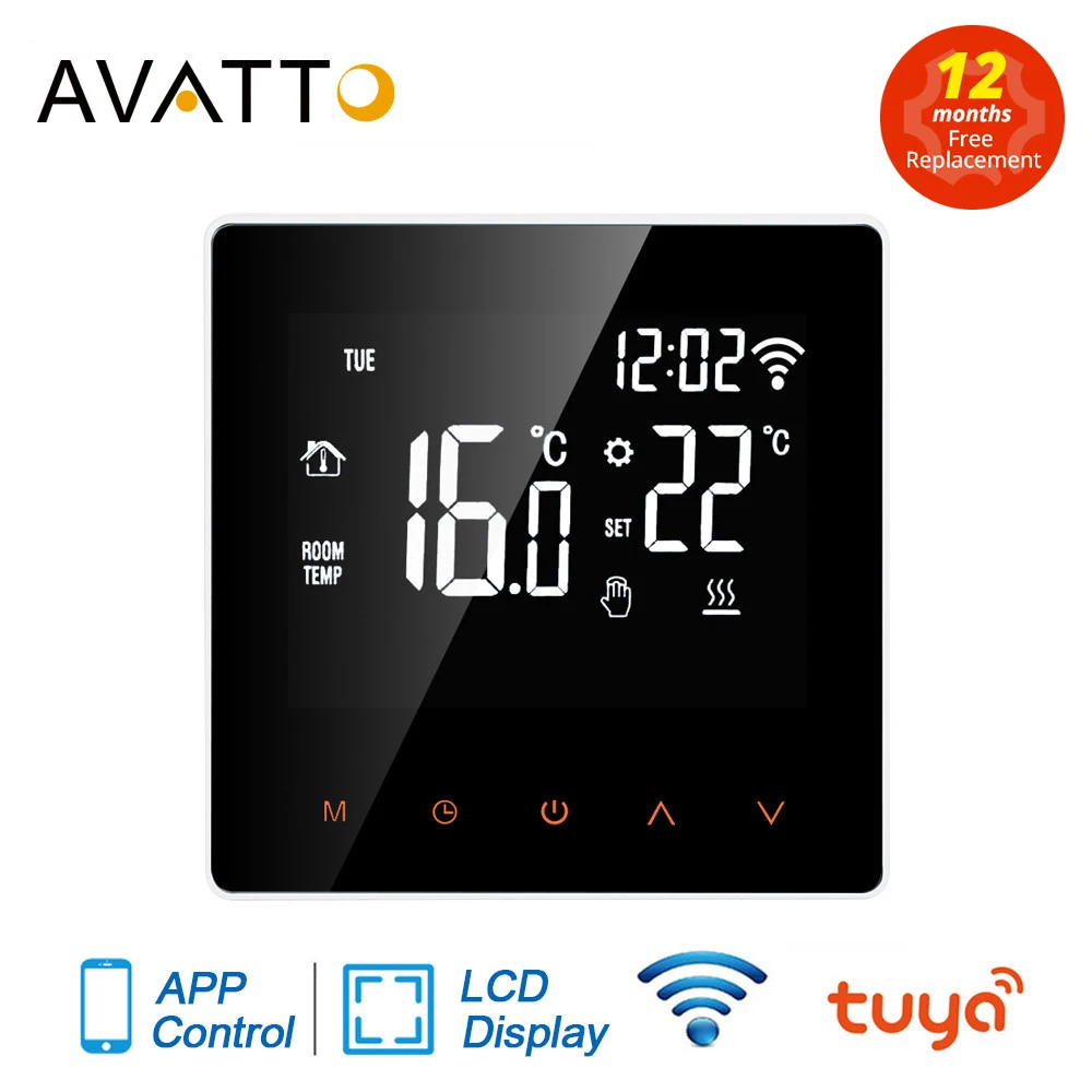 AVATTO Tuya WiFi Smart Thermostat, Electric Floor Heating Water/Gas Boiler Temperature Remote Controller for Google Home, Alexa