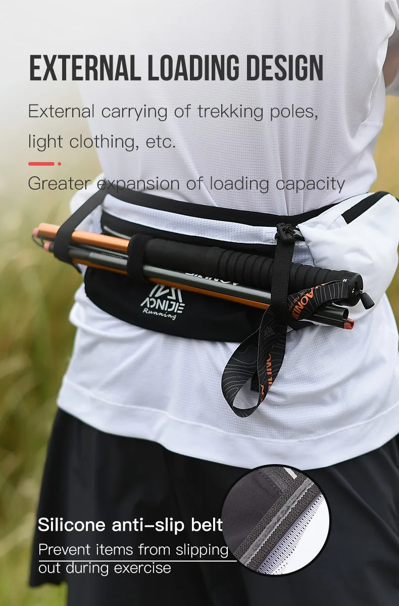 AONIJIE Outdoors Sports Men Waist Bag Gym Running Fanny Pack Phone Belt Bag Pouch Women's Hiking Marathon Climbing Cycling Bag