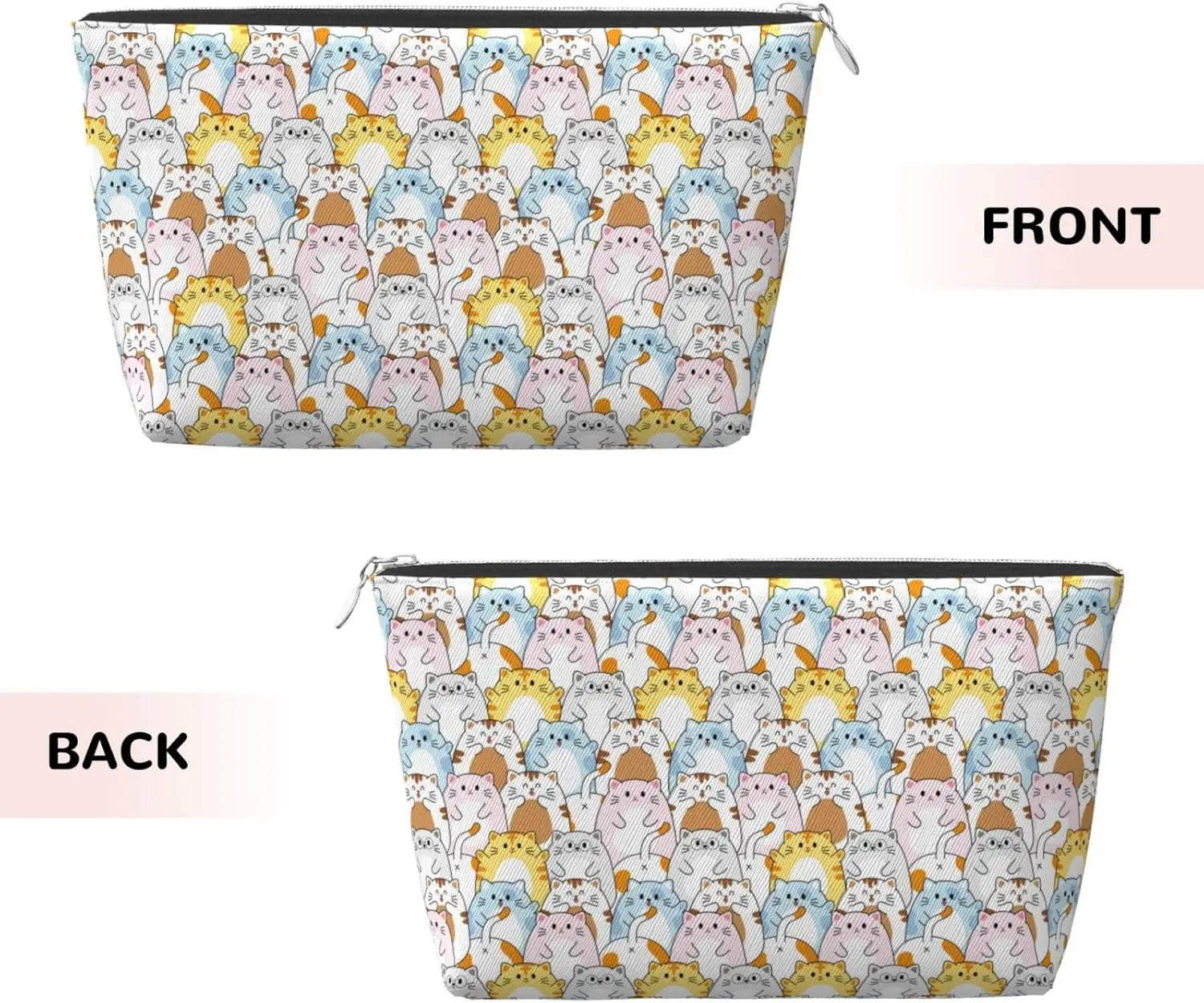 Милая красочная косметичка с рисунком кота женские дорожные туалетные