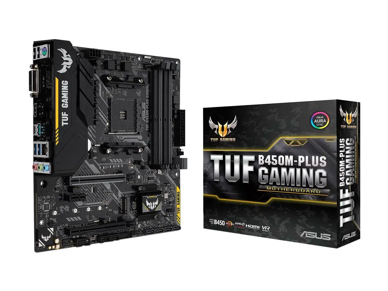 

ASUS TUF B450M-PLUS GAMING AM4 AMD B450 SATA 6Gb/s Micro ATX AMD Motherboard