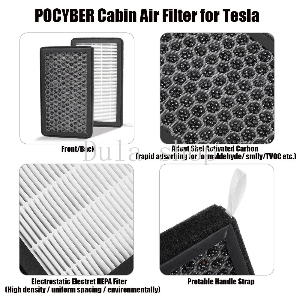 

Фильтр для кондиционера TeslaModel3Y, хлопок, cn95, дезодорирующий экран для очистки, активированный уголь HEPA