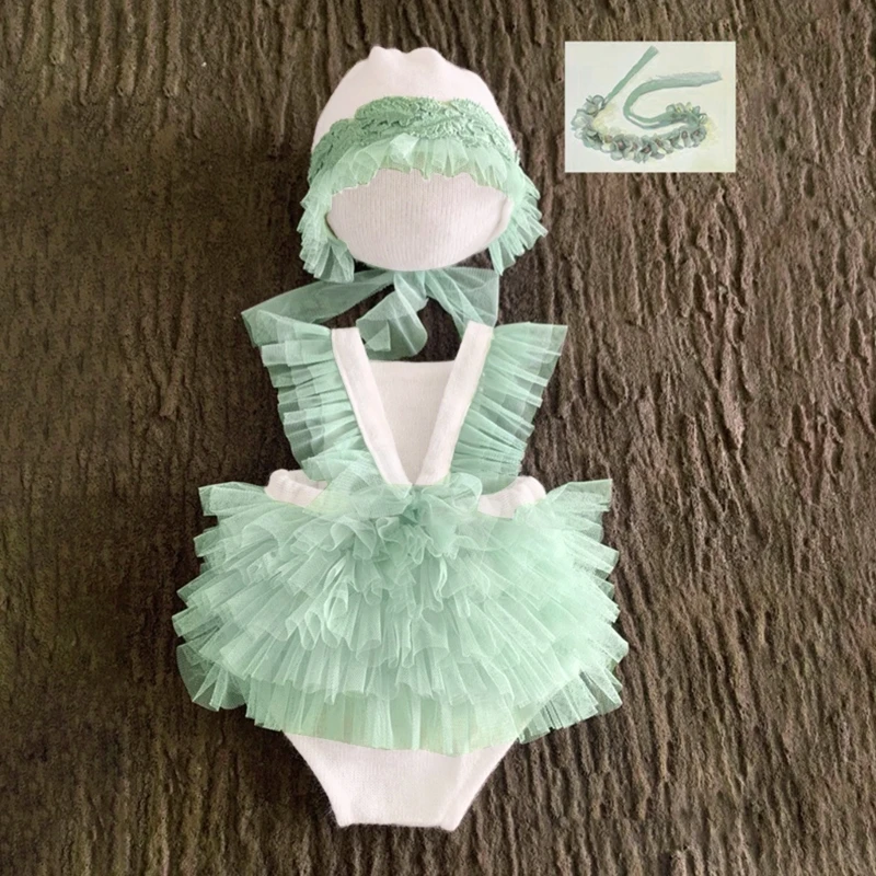 

Toddler Baby Girls Lace Dress Headbands Holiday Birthday Party Photography Pageant Dress Princess Clothes Props Accessories