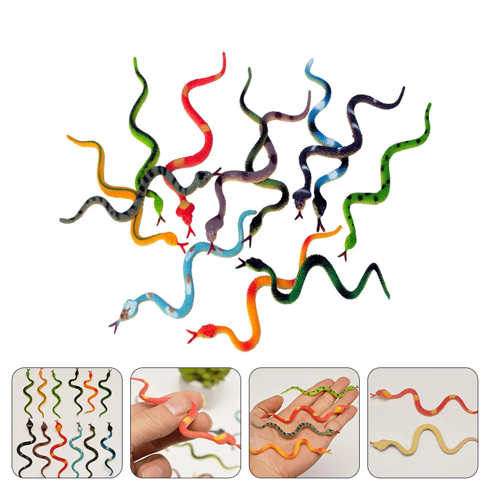 

Snakesnakes Minifake Prank Realistic Rubber Model Prop Scary Creepy Props Garden Decor Pranks Haunted House Simulation Colorful