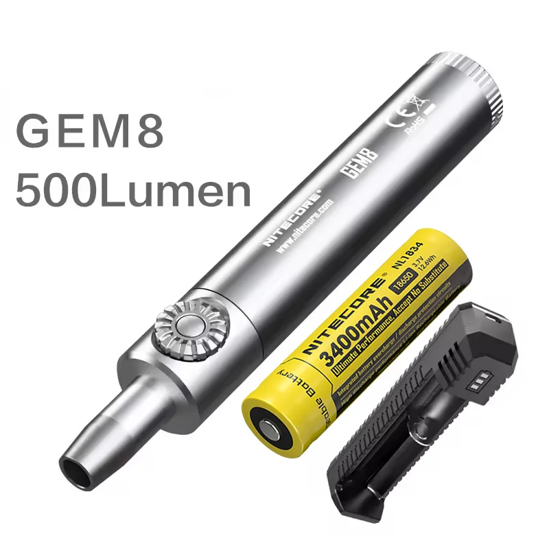 

Лампа для ювелирных изделий NITECORE GEM8 GEM10UV, регулируемый мощный фонарь для обнаружения драгоценных камней, УФ-фонарь с батареей