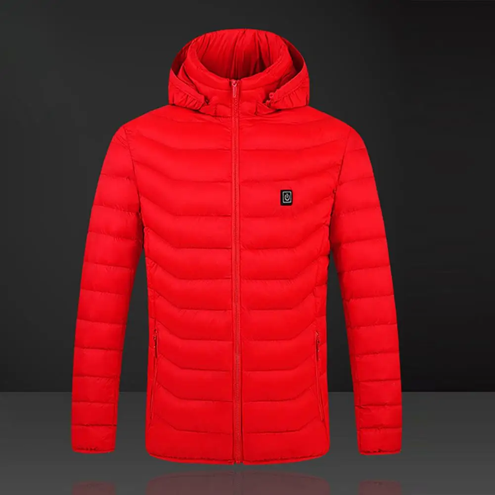 USB-Powered Lightweight 9 Heated Zones Smooth Zipper Pockets USB Heating Jacket Men Heating Jacket for Cold Weather