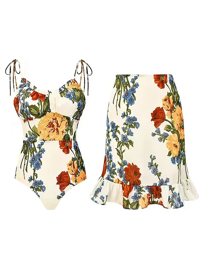 

Новый модный сексуальный цельный купальник, купальник на бретельках с глубоким V-образным вырезом и цветочным принтом, купальник с открытой спиной, женский купальный костюм с открытой спиной, пляжная одежда