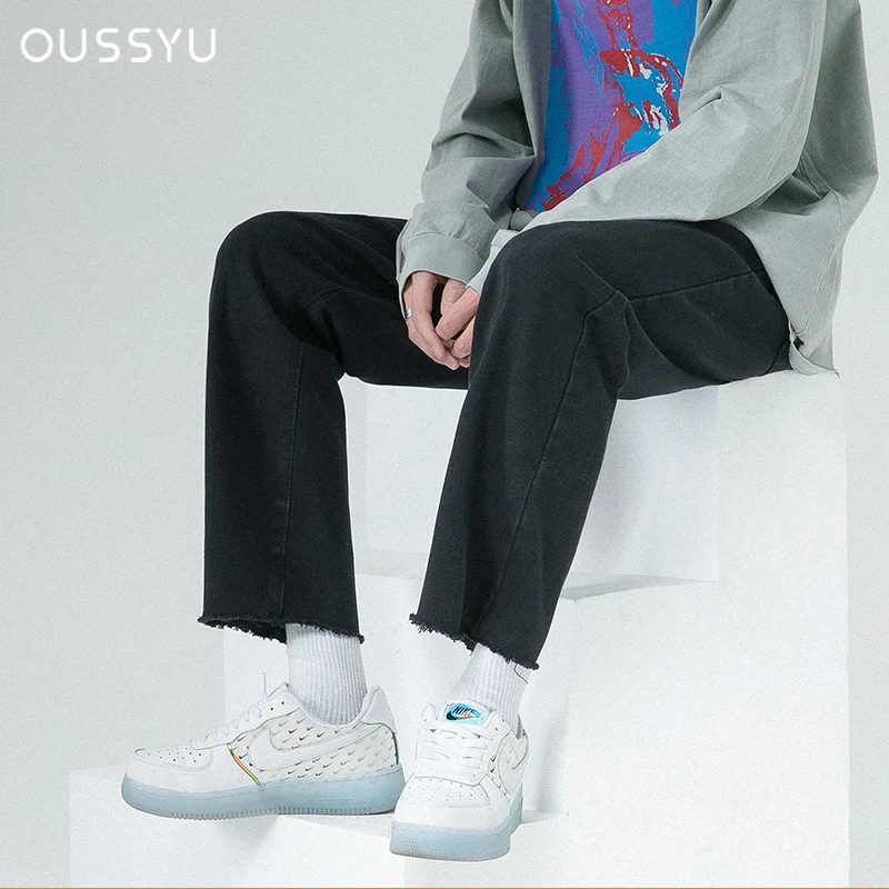 Новинка лета 2022 уличная одежда мешковатые джинсы для мужчин корейская мода