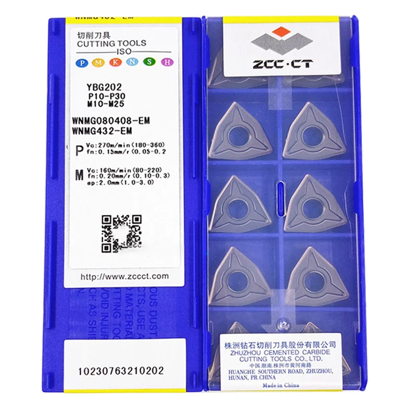 Оригинальный ZCCCT WNMG 080408 -EM WNMG 080412 -EM YBG202 YBG205 YBG205H YBM153 YBM251 YBM253 твердосплавная пластина для режущих инструментов с ЧПУ