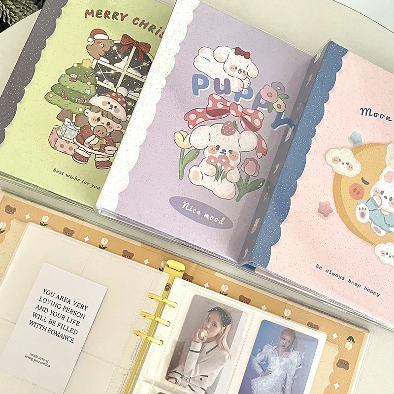 

Kawaii A5 Photocards Binder Collect Book Kpop Idol Photocard Holder Jounral Cover Photo Card Album Student School Stationery