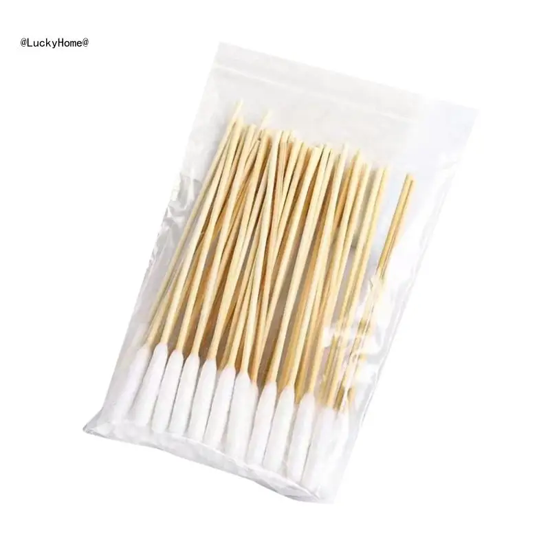

11UA Pack of 100 Disposable Pet Cotton Swabs Safe Ear Cleaning for Pets Large Size