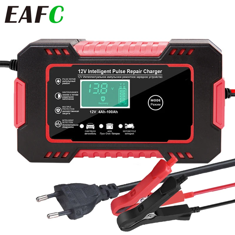 

Digital LCD Car Battery Charger Full Automatic 12v Car Battery Charger Power Puls Repair Chargers Wet Dry Lead Acid