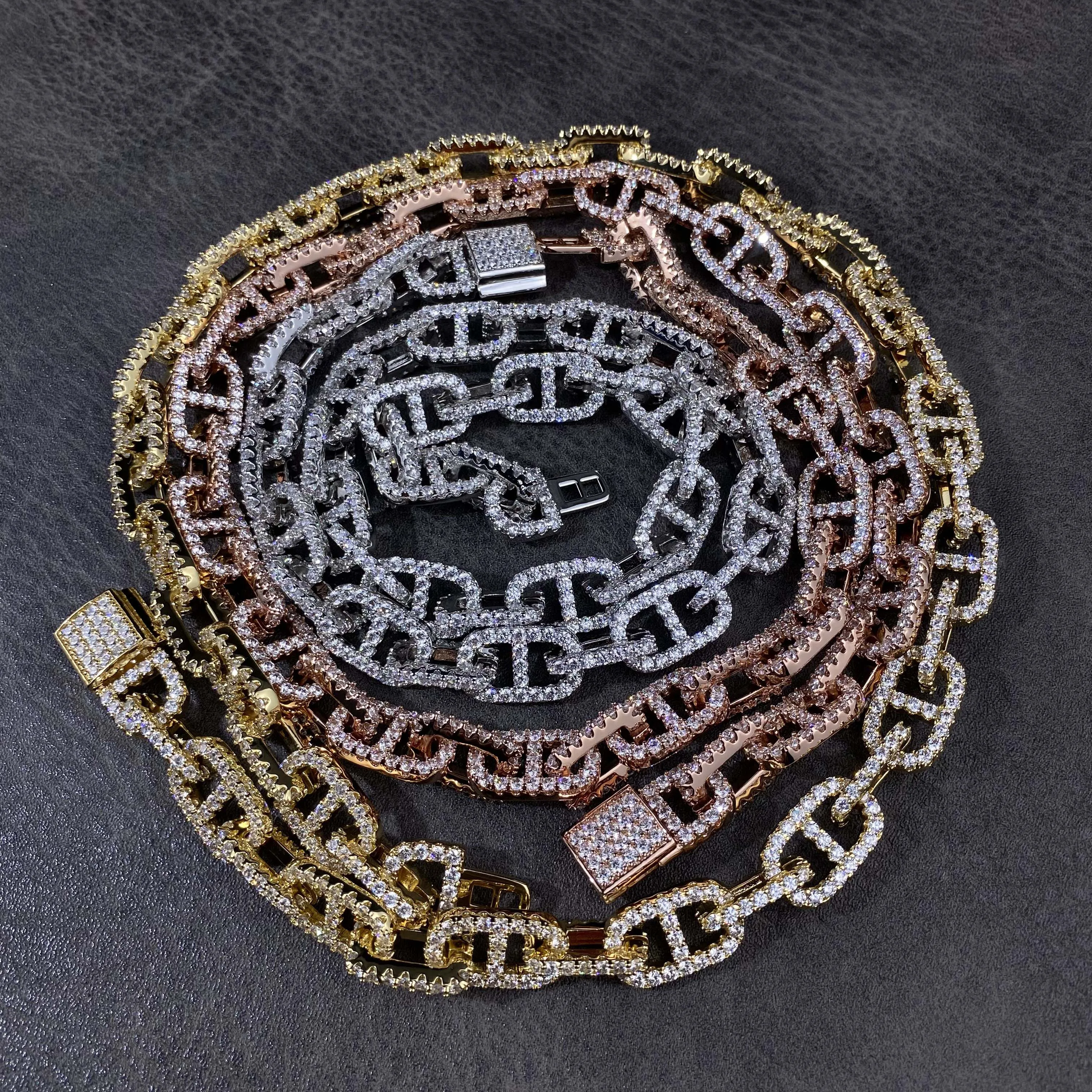 Мужская позолоченная цепочка в виде свиньи 11 м