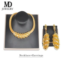 d m italy design ladies gold color jewelry african fashion necklace earrings ring bracelets set dubai gold color plated jewelry