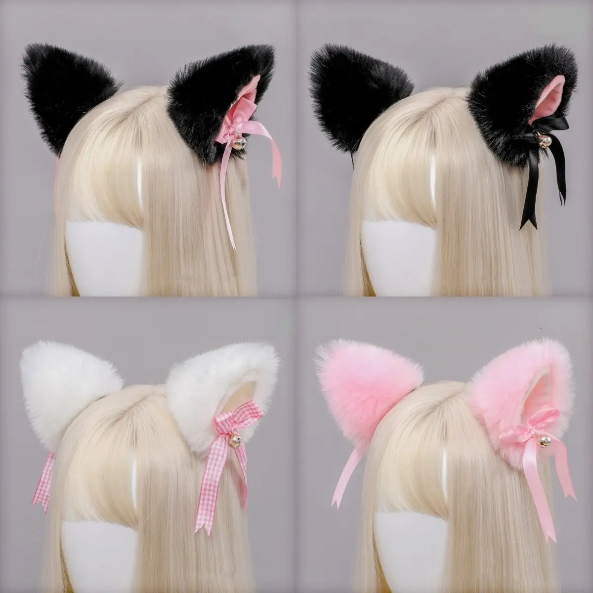

1Pair Kawaii Plush Animal Ears Hairpins Lolita Fluffy Cat Fox Ear Cosplay Hair Party Clips Girls Cospaly Costume Hair Accessor