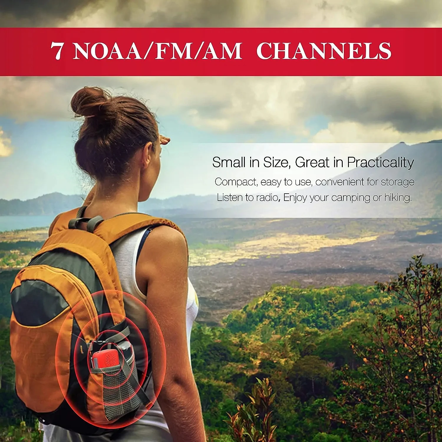 Рукоятка на солнечной батарее для кемпинга фонарь с AM/FM-радио использования вне