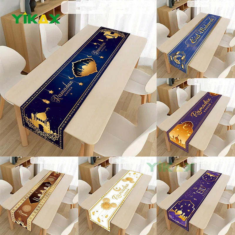 

Ramadan Decoration 2023 Table Runner Dining Kitchen Anti-stain Tablecloth Rectangular Dining Mubarak Muslim Party Home Decor