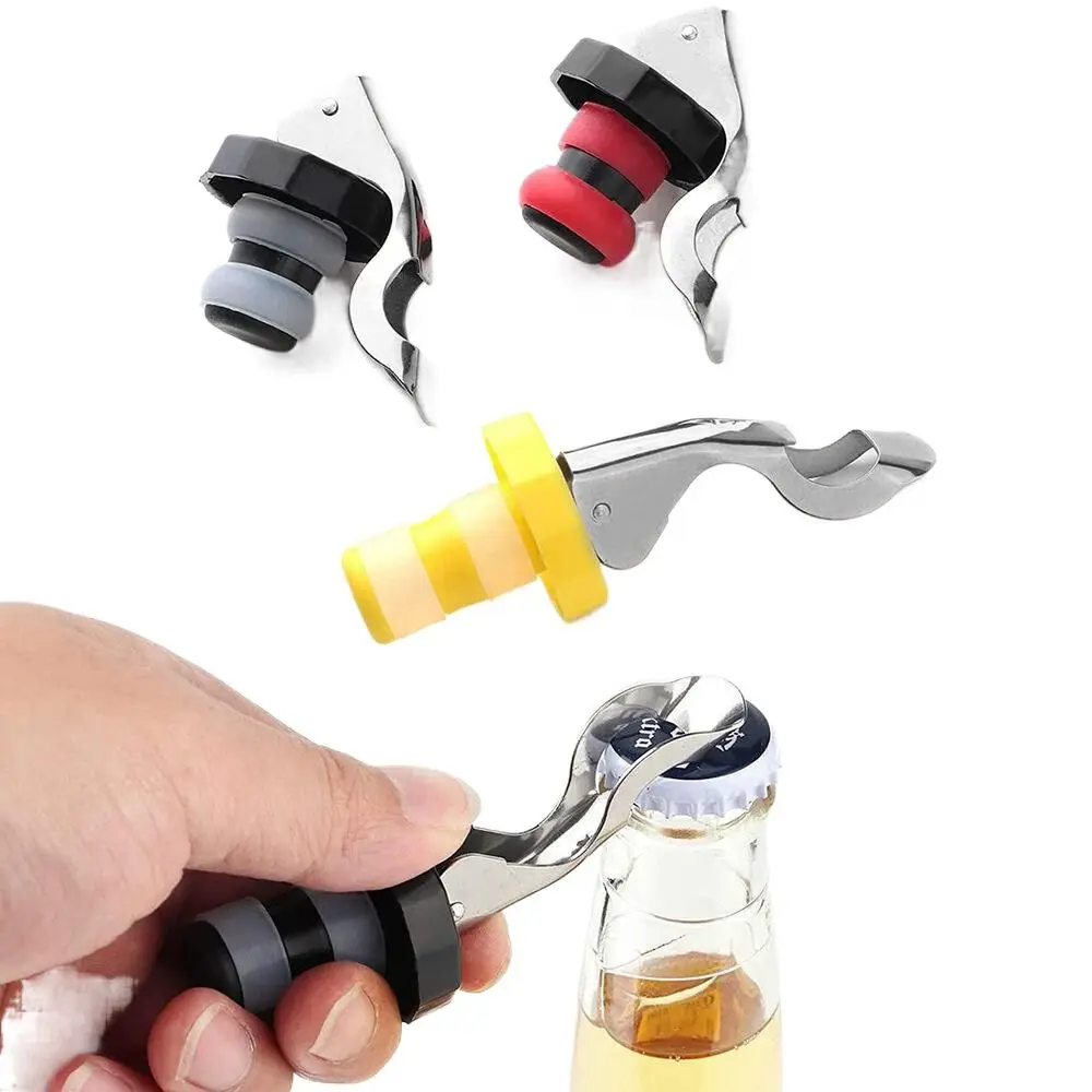 

Party Fresh Stopper Champagne Leak Proof Wine Stopper Lid Opener Vacuum Bottle Stopper Drink Sealer Plug