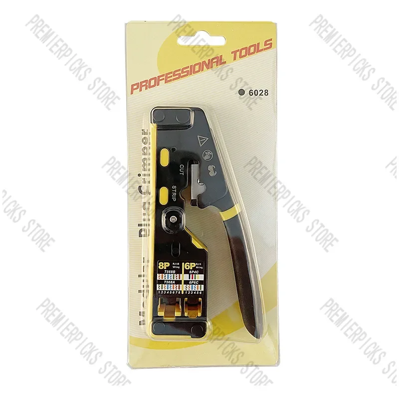 8P6P Многофункциональные обжимные клещи двойного назначения Cat.6 через отверстие Ez