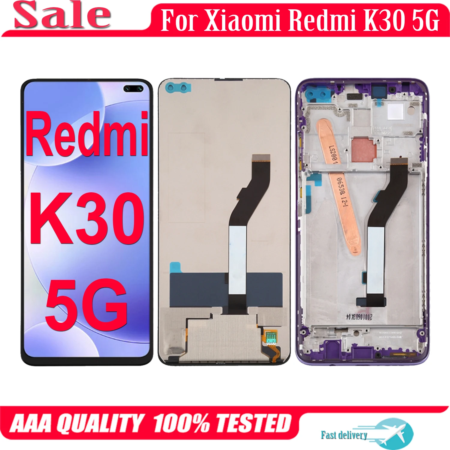 

Оригинальный сенсорный ЖК-экран 6,67 дюйма для Xiaomi Redmi K30 5G M1912G7BE M1912G7BC, дигитайзер в сборе для RedmiK30, сменный ЖК-экран