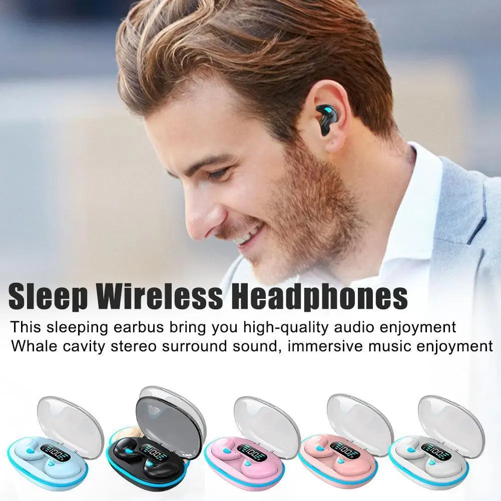 

Invisible Sleep Wireless Earphone IPX5 Waterproof 5.3 Control Bluetooth TWS Stereo Headphones Mini Earbuds X55 Headse Y9N2