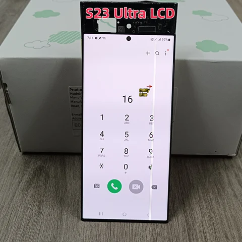 6,8-дюймовый AMOLED для Samsung Galaxy S23 Ultra LCD S918 S918B S918U, сенсорный экран с дигитайзером в сборе с дефектом точки или линии
