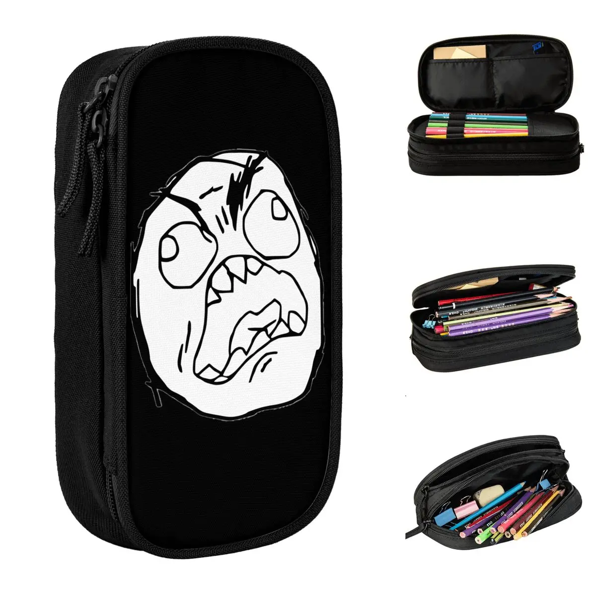 Женский набор для школьного карандаша Rage Guy Meme в виде тролллевого лица