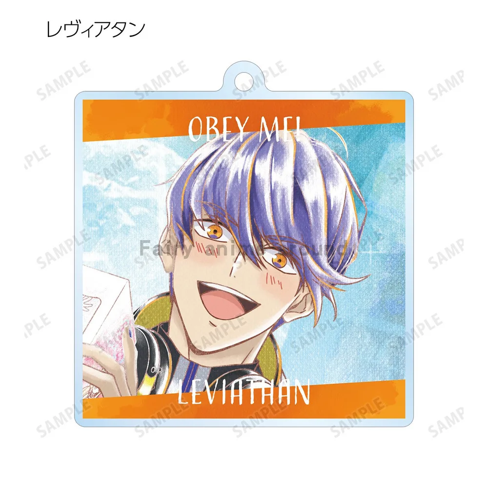 Брелок в стиле аниме 2-Obey Me кукла игра Asmodeus Beelzebub Belphegor Leviathan Lucifer Mammon акриловый